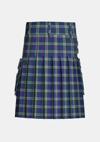 Utility_Crombie_House_Check_Tartan_2302_kilt_back_image_with_pleated_design_and_adjustable_buckles_for_men