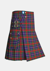 Utility_Crozier_Tartan_1779_kilt_side_image_with_pleated_design_and_adjustable_buckles_for_men