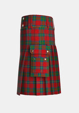 Utility_Cruikshank_Tartan_3853_kilt_left_image_with_pleated_design_and_adjustable_buckles_for_men