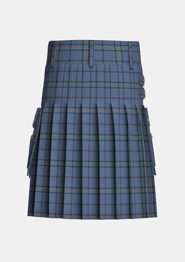 Utility_Cullen_Tartan_10858_kilt_back_image_with_pleated_design_and_adjustable_buckles_for_men