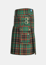 Utility_Cuming_Hunting_Axcient_Tartan_kilt_right_image_with_pleated_design_and_adjustable_buckles_for_men