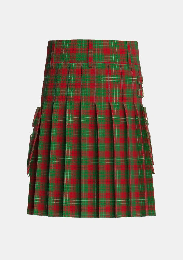 Utility_Cumming_1850_Tartan_1157_kilt_back_image_with_pleated_design_and_adjustable_buckles_for_men