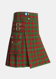 Utility_Cumming_1850_Tartan_1157_kilt_side_image_with_pleated_design_and_adjustable_buckles_for_men