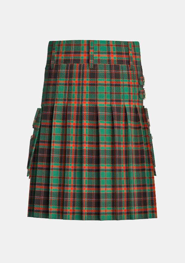 Utility_Cumming_Hunting_Ancient_Tartan_kilt_back_image_with_pleated_design_and_adjustable_buckles_for_men