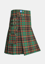 Utility_Cumming_Hunting_Ancient_Tartan_kilt_side_image_with_pleated_design_and_adjustable_buckles_for_men