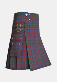 Utility_Cummings_tartan_508_kilt_side_image_with_pleated_design_and_adjustable_buckles_for_men