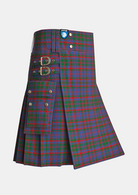 Utility_Cummings_tartan_508_kilt_side_image_with_pleated_design_and_adjustable_buckles_for_men