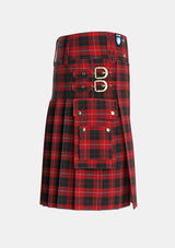 Utility_Cunningham_3_Tartan_1200_kilt_right_image_with_pleated_design_and_adjustable_buckles_for_men