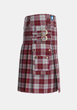 Utility_Cunningham_Dress_Burgundy_Dance_Tartan_1873_kilt_right_image_with_pleated_design_and_adjustable_buckles_for_men