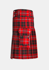 Utility_Cunningham_tartan_1117_kilt_left_image_with_pleated_design_and_adjustable_buckles_for_men