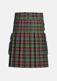 Utility_Currie_of_Arran_Tartan_499_kilt_back_image_with_pleated_design_and_adjustable_buckles_for_men