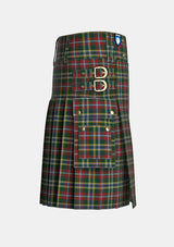 Utility_Currie_of_Arran_Tartan_499_kilt_right_image_with_pleated_design_and_adjustable_buckles_for_men