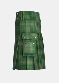 Utility_Currie_of_Balilone_Tartan_778_kilt_left_image_with_pleated_design_and_adjustable_buckles_for_men