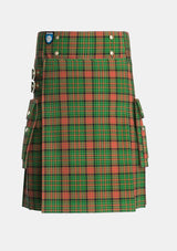 Utility_Dalrymple_of_Castleton_Tartan_7420_kilt_front_image_with_pleated_design_and_adjustable_buckles_for_men