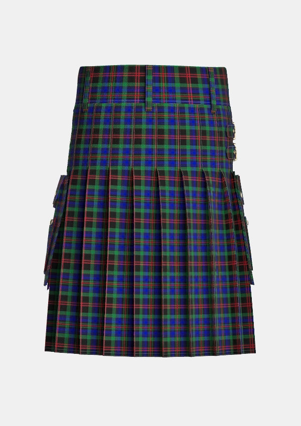 Utility_Daly_Tartan_11608_kilt_back_image_with_pleated_design_and_adjustable_buckles_for_men