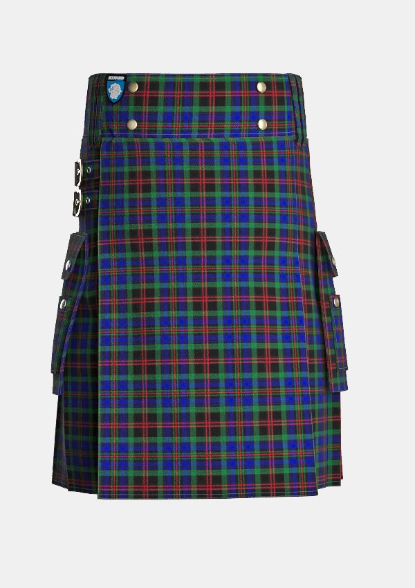 Utility_Daly_Tartan_11608_kilt_front_image_with_pleated_design_and_adjustable_buckles_for_men