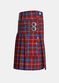 Utility_Danish_Tartan_kilt_right_image_with_pleated_design_and_adjustable_buckles_for_men