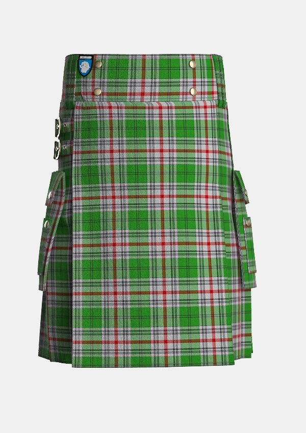 Utility_Daugherty_Tartan_11819_kilt_front_image_with_pleated_design_and_adjustable_buckles_for_men