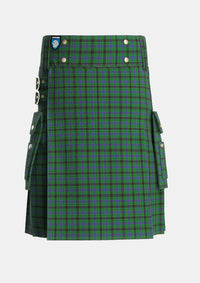 Utility_Davidson_2_Tartan_1332_kilt_front_image_with_pleated_design_and_adjustable_buckles_for_men