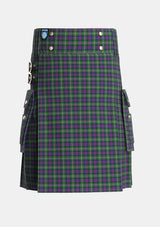 Utility_Davidson_Double_Tartan_444_kilt_front_image_with_pleated_design_and_adjustable_buckles_for_men