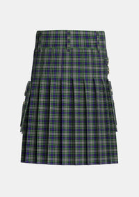 Utility_Davidson_of_Tulloch_Dress_2_Tartan_4194_kilt_back_image_with_pleated_design_and_adjustable_buckles_for_men