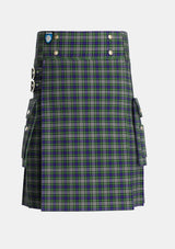Utility_Davidson_of_Tulloch_Dress_2_Tartan_4194_kilt_front_image_with_pleated_design_and_adjustable_buckles_for_men