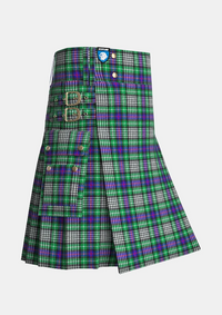 Utility_Davidson_of_Tulloch_Dress_Tartan_kilt_side_image_with_pleated_design_and_adjustable_buckles_for_men
