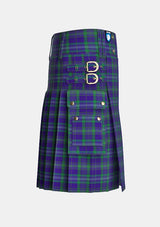 Utility_Davies_tartan_3410_kilt_right_image_with_pleated_design_and_adjustable_buckles_for_men