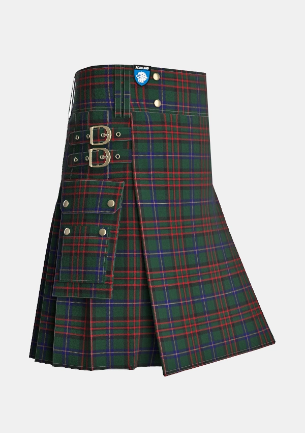 Utility_Day_Paul_Maitland_Tartan_12891_kilt_side_image_with_pleated_design_and_adjustable_buckles_for_men