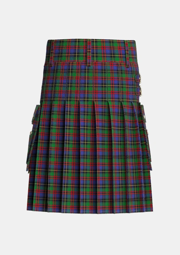 Utility_Deas_Tartan_2153_kilt_back_image_with_pleated_design_and_adjustable_buckles_for_men
