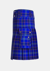 Utility_Dempster_Tartan_2219_kilt_left_image_with_pleated_design_and_adjustable_buckles_for_men