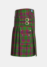Utility_Derbyshire_Tartan_11306_kilt_right_image_with_pleated_design_and_adjustable_buckles_for_men