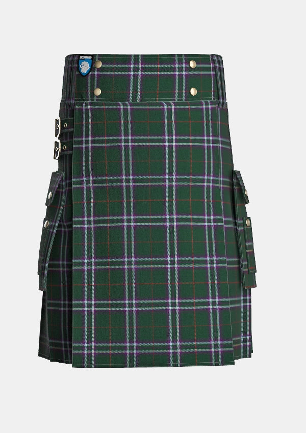 Utility_Devlin_David_Roddie_Tartan_13911_kilt_front_image_with_pleated_design_and_adjustable_buckles_for_men