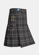Utility_Devlin_H_Family_Tartan_13900_kilt_side_image_with_pleated_design_and_adjustable_buckles_for_men