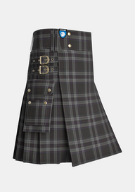Utility_Devlin_H_Family_Tartan_13900_kilt_side_image_with_pleated_design_and_adjustable_buckles_for_men