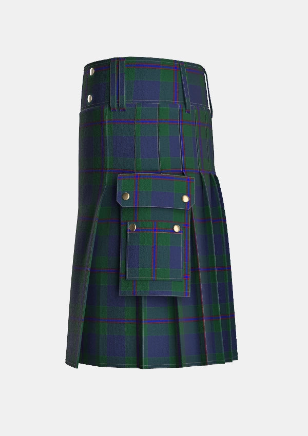 Utility_Devlin_Patrick_Tartan_12666_kilt_left_image_with_pleated_design_and_adjustable_buckles_for_men