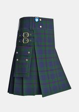 Utility_Devlin_Patrick_Tartan_12666_kilt_side_image_with_pleated_design_and_adjustable_buckles_for_men