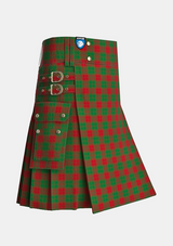Utility_Dewar_Tartan_3400_kilt_side_image_with_pleated_design_and_adjustable_buckles_for_men