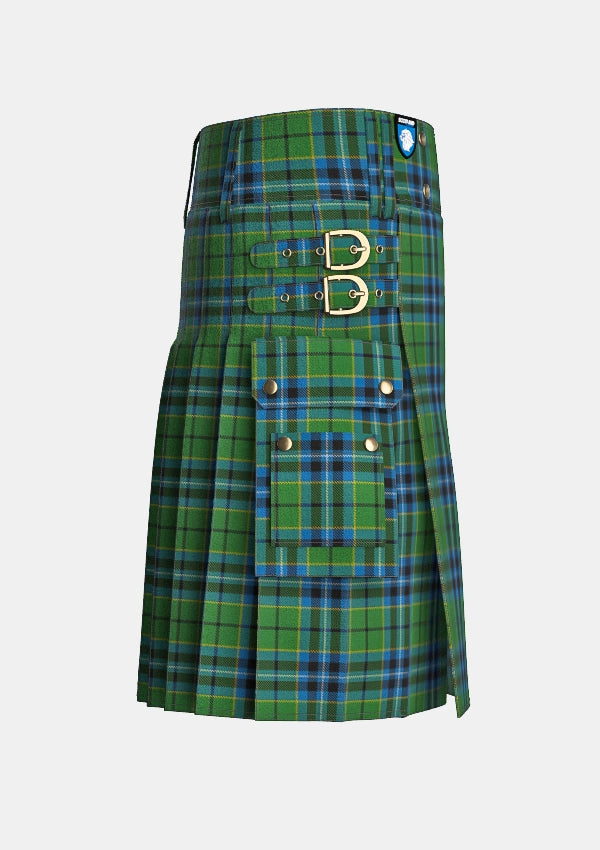 Utility_Dick_Tartan_7183_kilt_right_image_with_pleated_design_and_adjustable_buckles_for_men