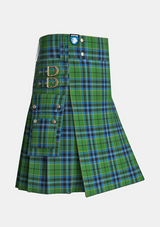 Utility_Dick_Tartan_7183_kilt_side_image_with_pleated_design_and_adjustable_buckles_for_men