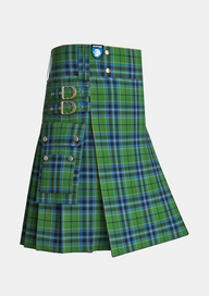 Utility_Dick_Tartan_7183_kilt_side_image_with_pleated_design_and_adjustable_buckles_for_men