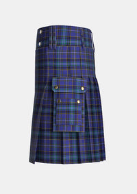 Utility_Dickson_Tartan_7857_kilt_left_image_with_pleated_design_and_adjustable_buckles_for_men