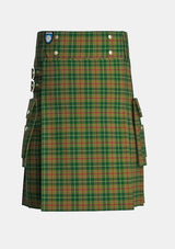 Utility_Dixon_Clyde_Tartan_10966_kilt_front_image_with_pleated_design_and_adjustable_buckles_for_men
