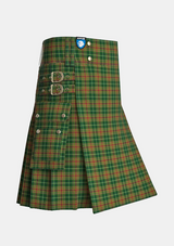 Utility_Dixon_Clyde_Tartan_10966_kilt_side_image_with_pleated_design_and_adjustable_buckles_for_men
