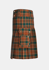 Utility_Docherty_William_Thomas_and_Mary_Bridget_Tartan_kilt_left_image_with_pleated_design_and_adjustable_buckles_for_men
