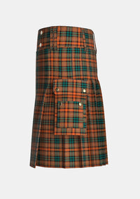 Utility_Docherty_William_Thomas_and_Mary_Bridget_Tartan_kilt_left_image_with_pleated_design_and_adjustable_buckles_for_men