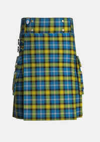 Utility_Doddie_Weir_tartan_12047_kilt_front_image_with_pleated_design_and_adjustable_buckles_for_men