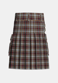 Utility_Douglas_Ancient_Dress_wcwm_Tartan_1310_kilt_back_image_with_pleated_design_and_adjustable_buckles_for_men