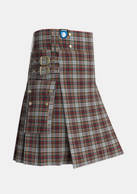 Utility_Douglas_Ancient_Dress_wcwm_Tartan_1310_kilt_side_image_with_pleated_design_and_adjustable_buckles_for_men