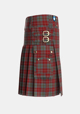 Utility_Douglas_Ancient_Red_Tartan_4701_kilt_right_image_with_pleated_design_and_adjustable_buckles_for_men